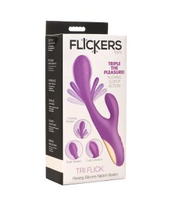 Flickers Tri-Flick Flicking Silicone Rabbit Vibrator