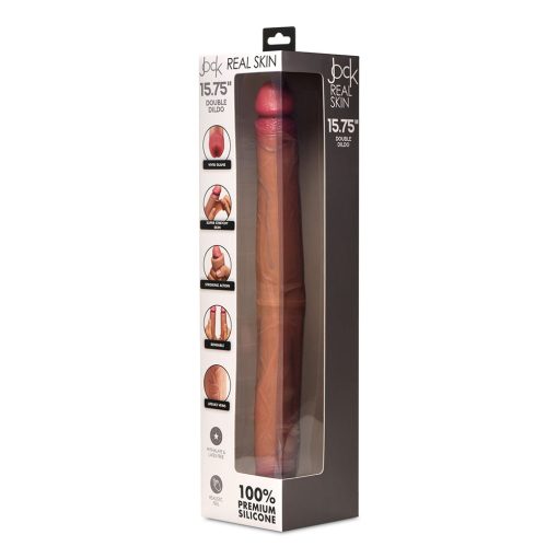 Jock Real Skin 15.75 In. Double Dildo Medium