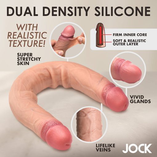 Jock Real Skin 15.75 In. Double Dildo Medium - Image 11