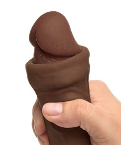 Jock Real Skin 17.75 In. Double Dildo Dark