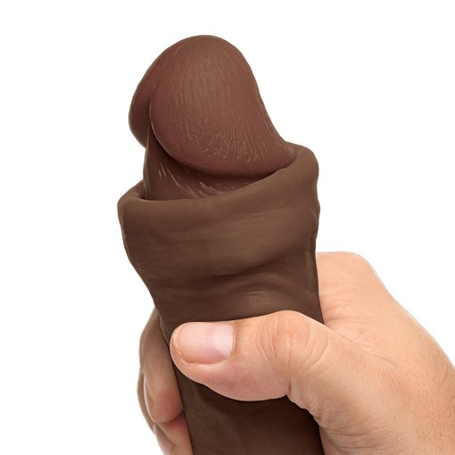 Jock Real Skin 17.75 In. Double Dildo Dark - Image 4
