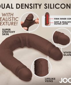 Jock Real Skin 17.75 In. Double Dildo Dark