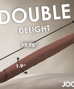 Jock Real Skin 17.75 In. Double Dildo Dark