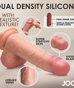 Jock Real Skin 8 In. Silicone Dildo With Balls Medium