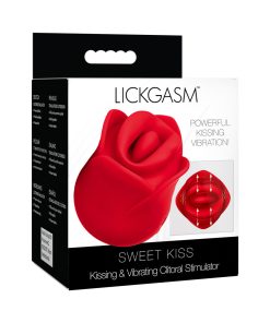 Lickgasm Kissing & Vibrating Rose Clitoral Stimulator Red