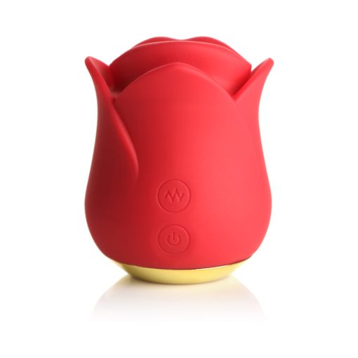 Lickgasm Kissing & Vibrating Rose Clitoral Stimulator Red - Image 5