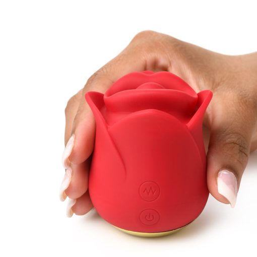 Lickgasm Kissing & Vibrating Rose Clitoral Stimulator Red - Image 7