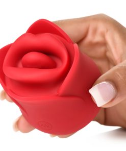 Lickgasm Kissing & Vibrating Rose Clitoral Stimulator Red
