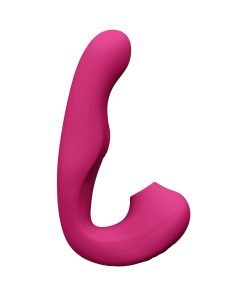 Vive Zaki Rechargeable Silicone Airwave Pulse Wave Vibrating G-Spot Vibrator Pink