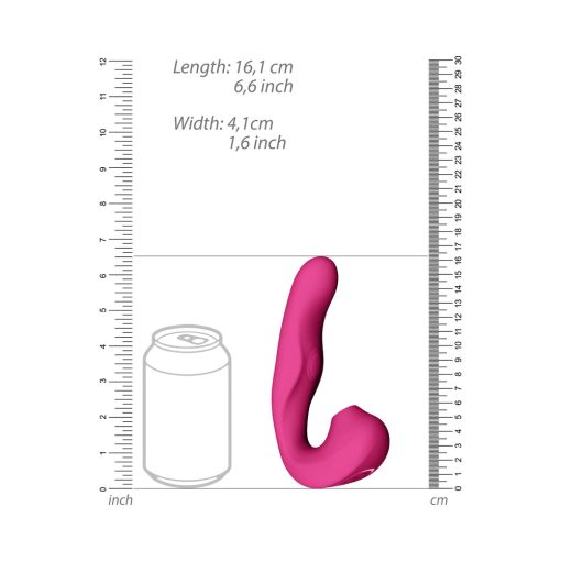 Vive Zaki Rechargeable Silicone Airwave Pulse Wave Vibrating G-Spot Vibrator Pink - Image 7