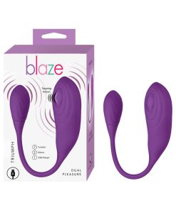 Blaze Triumph Tapping Dual Motor Vibrator for Women – Rechargeable, Purple