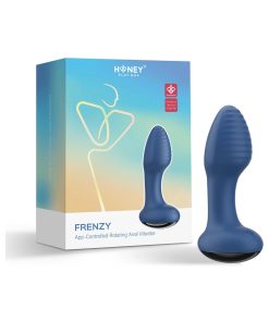 Honey Play Box Frenzy Pressure Sensing App-Controlled Rotating Butt Plug Blue