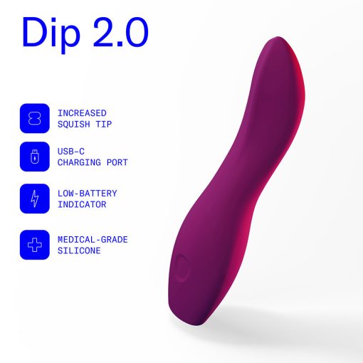 Dame Dip 2.0 Classic Vibrator Plum - Image 5