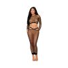 Dreamgirl Fence Net Long Sleeve Bralette And Maxi Skirt Set Black O/S