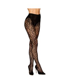 Dreamgirl Lace Pantyhose Black O/S