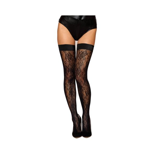Dreamgirl Lace Thigh Highs  Black O/S