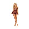 Dreamgirl Open Cup Babydoll With Bralette And G-String Set Cherry Lacquer O/S