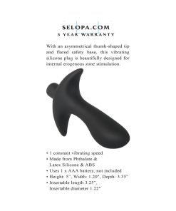 Selopa P-Spot Trainer Battery Operated Prostate Vibe Silicone Black