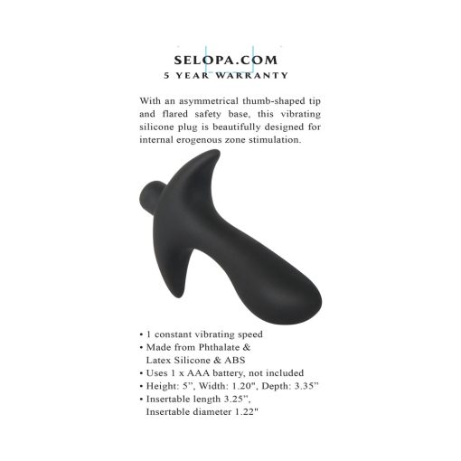 Selopa P-Spot Trainer Battery Operated Prostate Vibe Silicone Black - Image 10