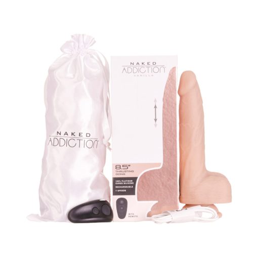 Naked Addiction Thrusting Dong With Remote 8.5 In. Vanilla - Image 10