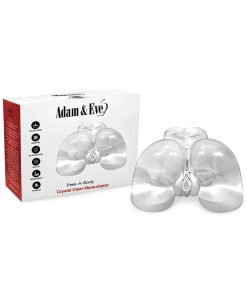 Adam & Eve Peek-A-Booty – Clear Dual Entry Realistic Masturbator Toy