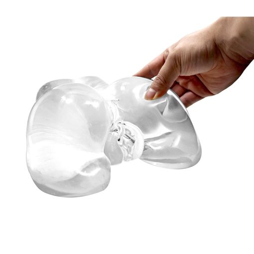 Adam & Eve Peek-A-Booty – Clear Dual Entry Realistic Masturbator Toy - Image 4