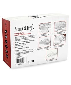 Adam & Eve Peek-A-Booty – Clear Dual Entry Realistic Masturbator Toy