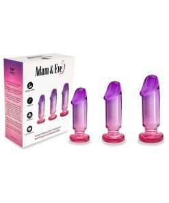 Adam & Eve Sunset Dreams Anal Plug Kit – 3-Pack Ombre Beginner Plugs