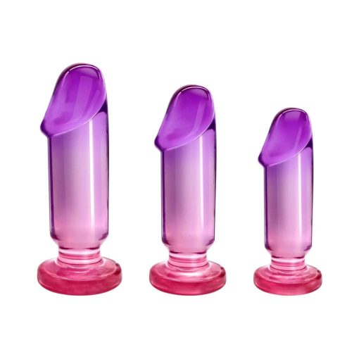 Adam & Eve Sunset Dreams Anal Plug Kit – 3-Pack Ombre Beginner Plugs - Image 2