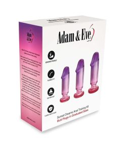 Adam & Eve Sunset Dreams Anal Plug Kit – 3-Pack Ombre Beginner Plugs