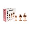 Adam & Eve Rose Gold Pink Heart Anal Plug Set – 3-Piece Training Kit