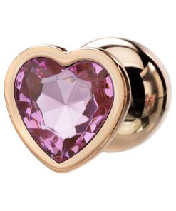 Adam & Eve Rose Gold Pink Heart Anal Plug Set – 3-Piece Training Kit