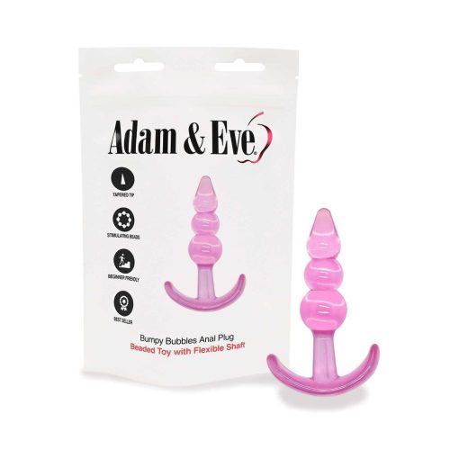 Adam & Eve Bumpy Bubbles Anal Plug – Soft Jelly Beginner Anal Toy