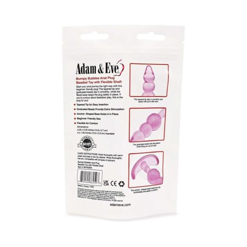 Adam & Eve Bumpy Bubbles Anal Plug – Soft Jelly Beginner Anal Toy - Image 5