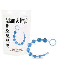 Adam & Eve Sassy Anal Beads – 10-Piece Graduated Slim Beads with Pull Ring