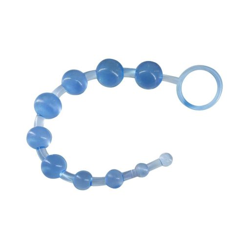 Adam & Eve Sassy Anal Beads – 10-Piece Graduated Slim Beads with Pull Ring - Image 2
