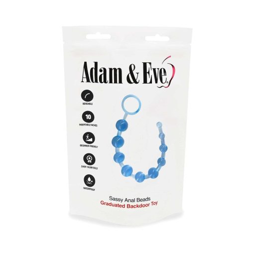 Adam & Eve Sassy Anal Beads – 10-Piece Graduated Slim Beads with Pull Ring - Image 5
