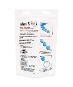 Adam & Eve Sassy Anal Beads – 10-Piece Graduated Slim Beads with Pull Ring
