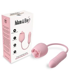 Adam & Eve Thrust & Tickle Rose – Dual Vibrator with Flickering Tongue
