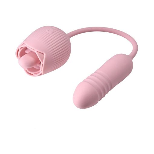 Adam & Eve Thrust & Tickle Rose – Dual Vibrator with Flickering Tongue - Image 3