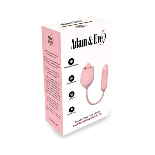 Adam & Eve Thrust & Tickle Rose – Dual Vibrator with Flickering Tongue - Image 7