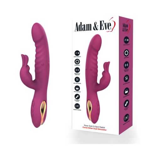Adam & Eve Rose Gold G-Spot Rabbit – Dual Motor Thrusting Vibrator