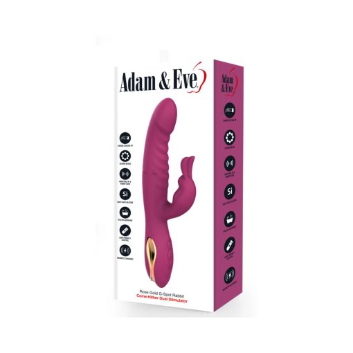 Adam & Eve Rose Gold G-Spot Rabbit – Dual Motor Thrusting Vibrator - Image 2