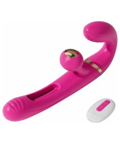 Adam & Eve Orgaz-Ohh-Matic – Strapless Strap-On Vibrator with Remote