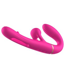 Adam & Eve Orgaz-Ohh-Matic – Strapless Strap-On Vibrator with Remote