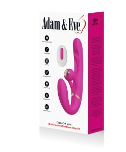 Adam & Eve Orgaz-Ohh-Matic – Strapless Strap-On Vibrator with Remote