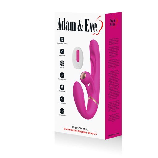 Adam & Eve Orgaz-Ohh-Matic – Strapless Strap-On Vibrator with Remote - Image 11