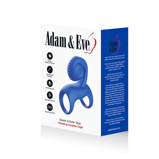 Adam & Eve Rockin' & Rollin' Snail – Vibrating Couples Penis Cage - Image 9
