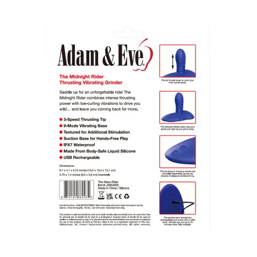 Adam & Eve The Midnight Rider – Thrusting & Vibrating Grinder with Remote - Image 4