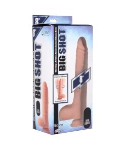 Big Shot 8 In. Silicone Twirling Dildo With Balls